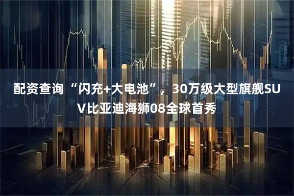 配资查询 “闪充+大电池”，30万级大型旗舰SUV比亚迪海狮08全球首秀